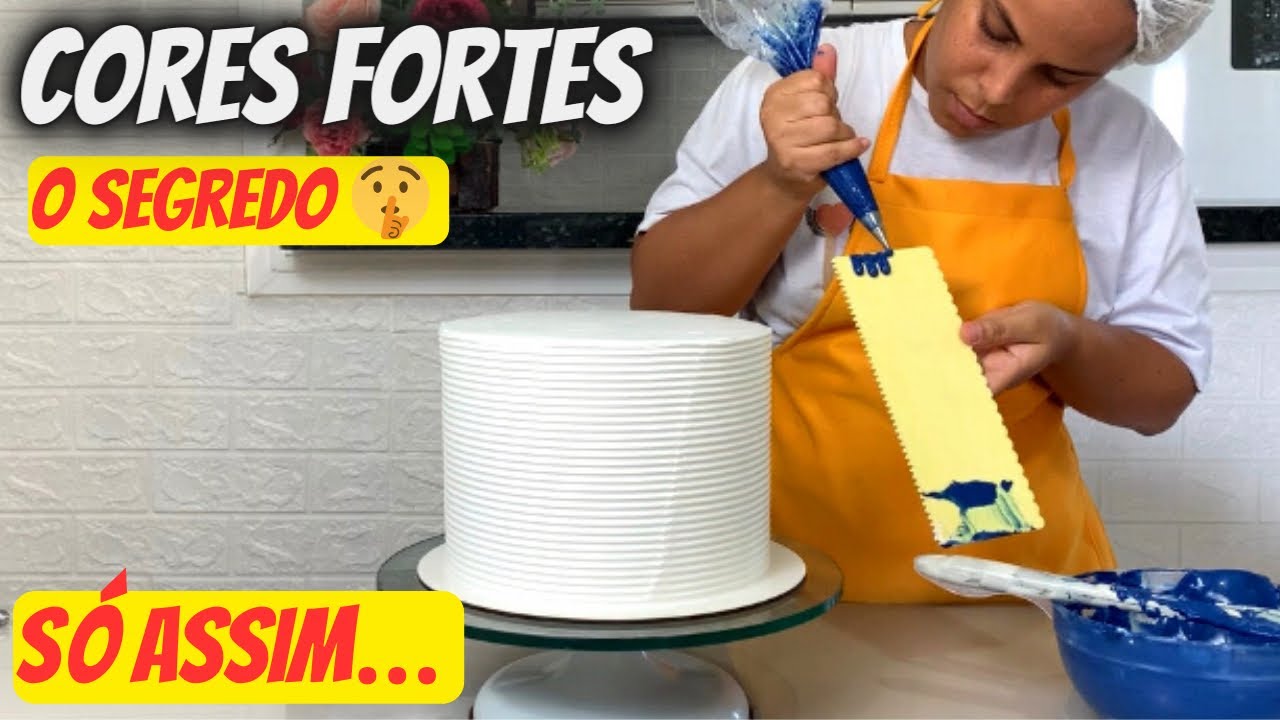 COMO TINGIR O CHANTILLY COM CORANTES DE CORES FORTES ( SEGREDO SIMPLES ) vermelho / preto /azul
