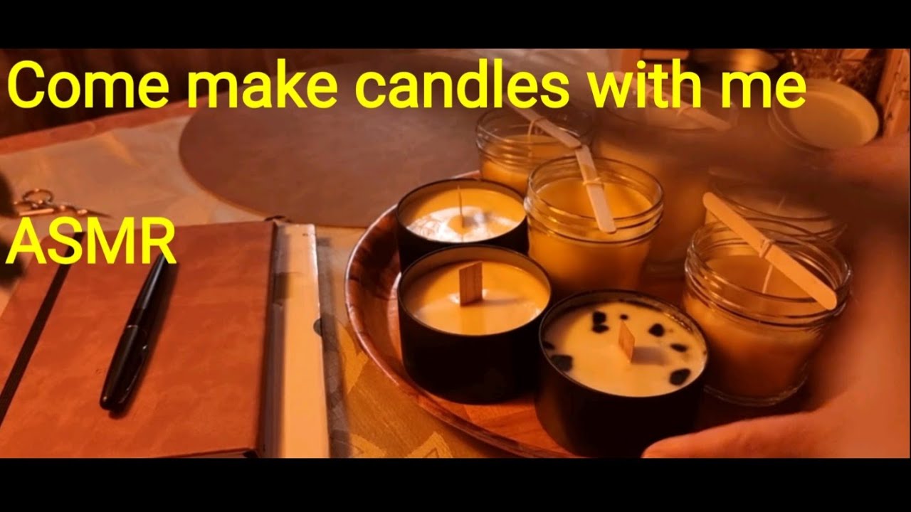 Making Candles with Beeswax and Soy wax at the Candle Shop | ASMR | Cozy Ambience.