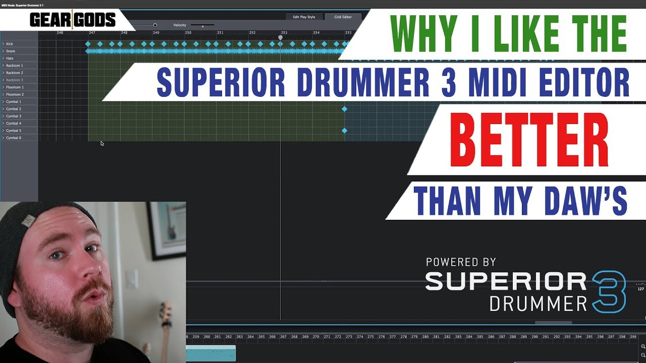 Why I Like The SUPERIOR DRUMMER 3 MIDI Editor BETTER Than My DAW's | GEAR GODS