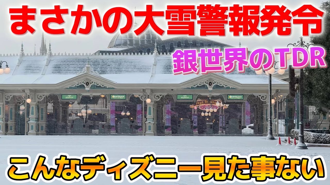 【警報発令】大雪のディズニーリゾートを歩いて散歩してみたらヤバすぎた
