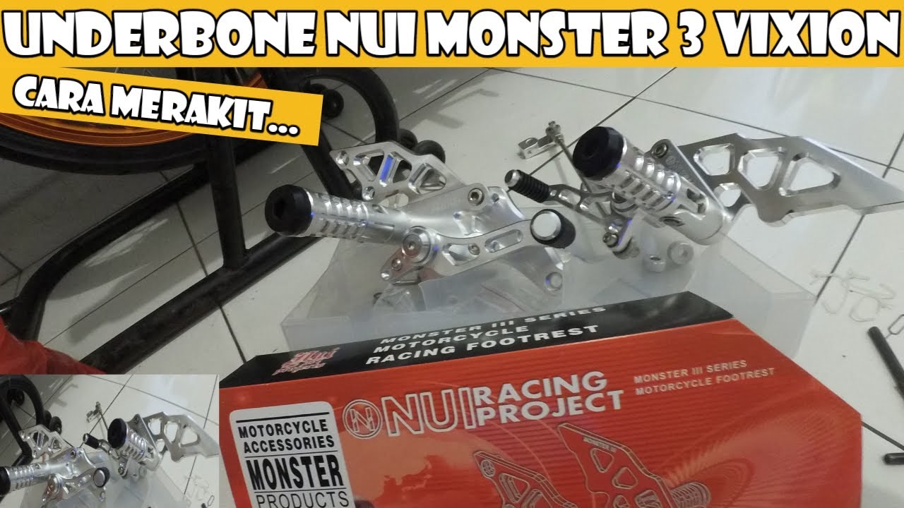 CARA MERAKIT FOOTSTEP UNDERBONE NUI MONSTER V3 DI YAMAHA VIXION MODIFIKASI SIMPLE | VIXION JARI-JARI