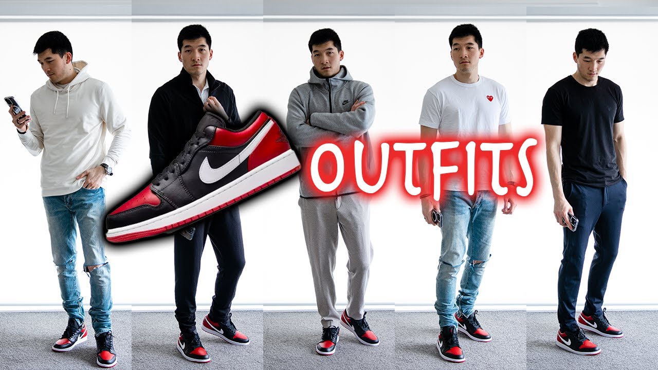 How to style - Air Jordan 1 Low 'Bred Toe Alternate' (8 Outfit Ideas)