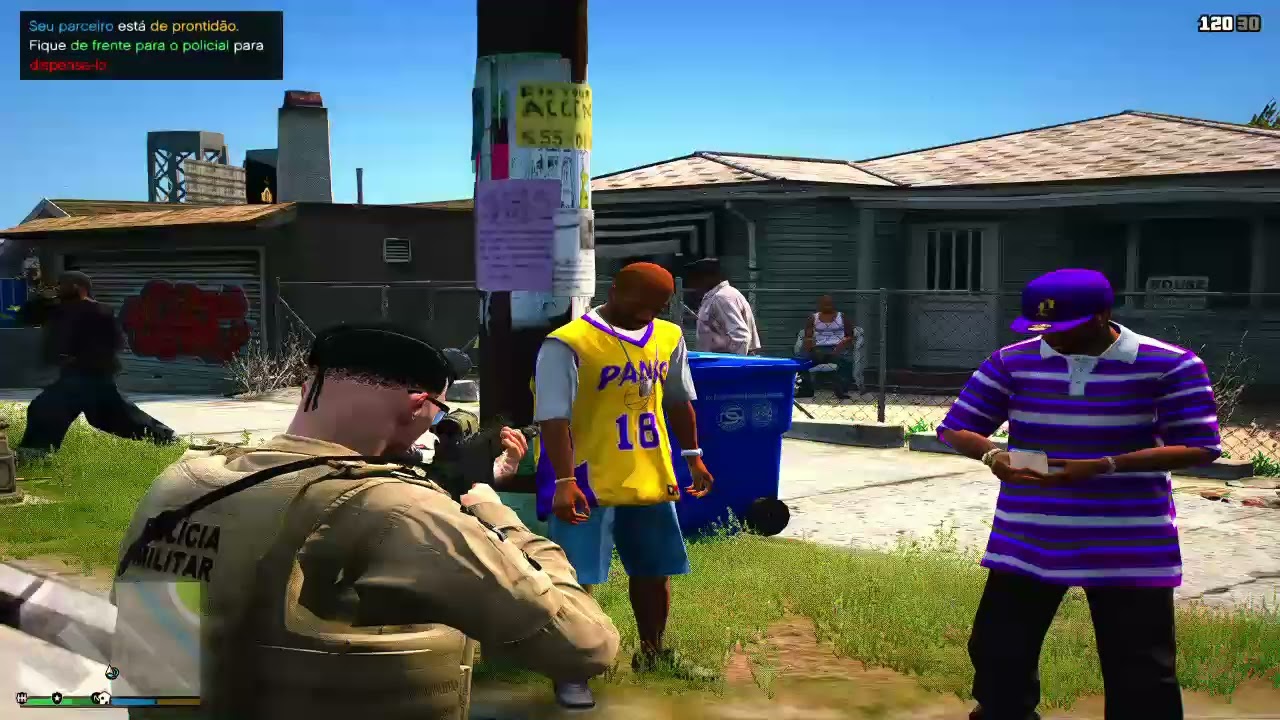 GTA V LSPD BATEU DE FRENTE COM A RONDESP RMS É BARRIU PMBA
