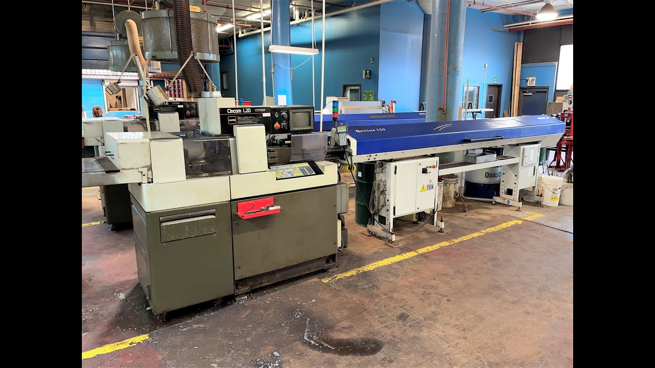 Citizen Cincom L20 CNC Swiss Screw Machine with Iemca Genius 120 Bar Feed