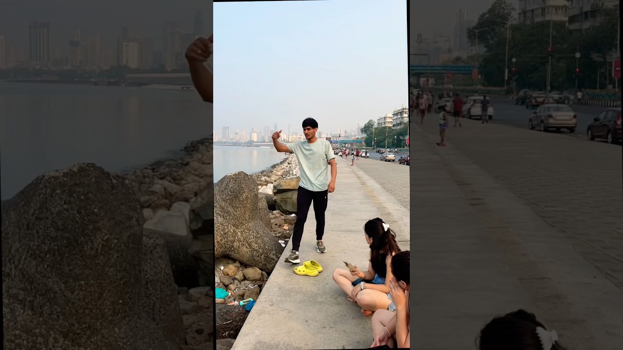 Mumbai Parkour Pov 👀 Girls Reaction 😳 }shorts #abhichoudhary