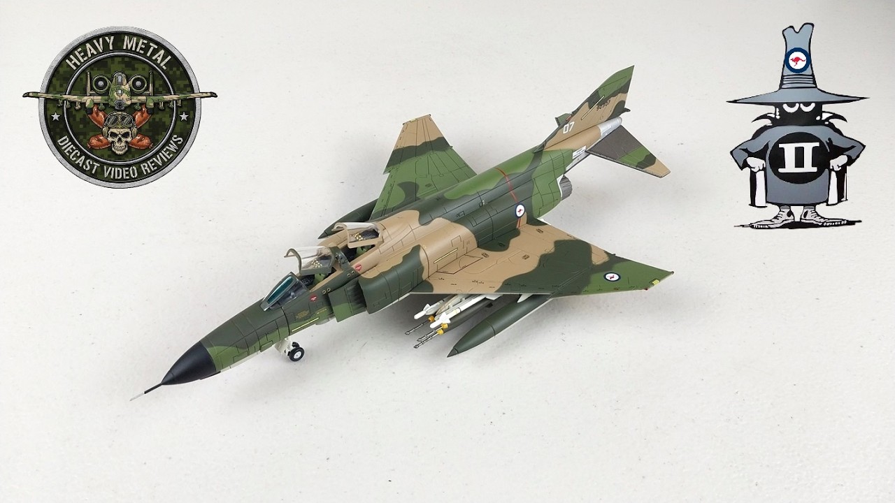 Обзор литой модели самолета McDonnell Douglas F-4E Phantom II, 6-я эскадрилья ВВС Австралии, от H...