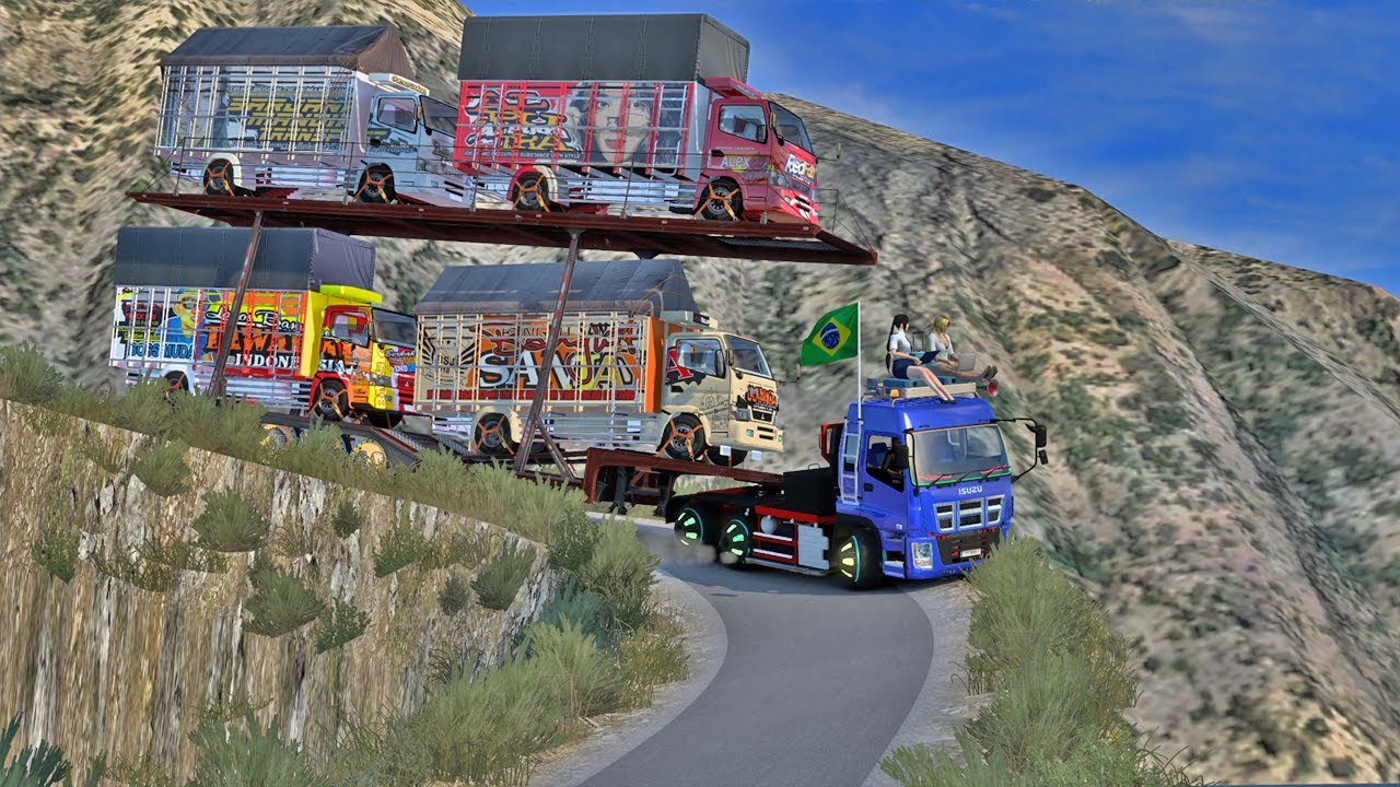 Overloaded Trailer - the most dangerous road | Euro Truck Simulator 2
