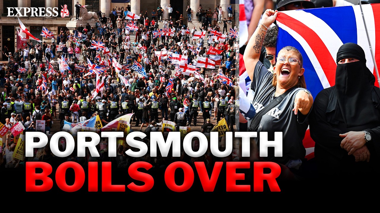 Portsmouth BOILS OVER as second anti-migrant protest BLOWS UP