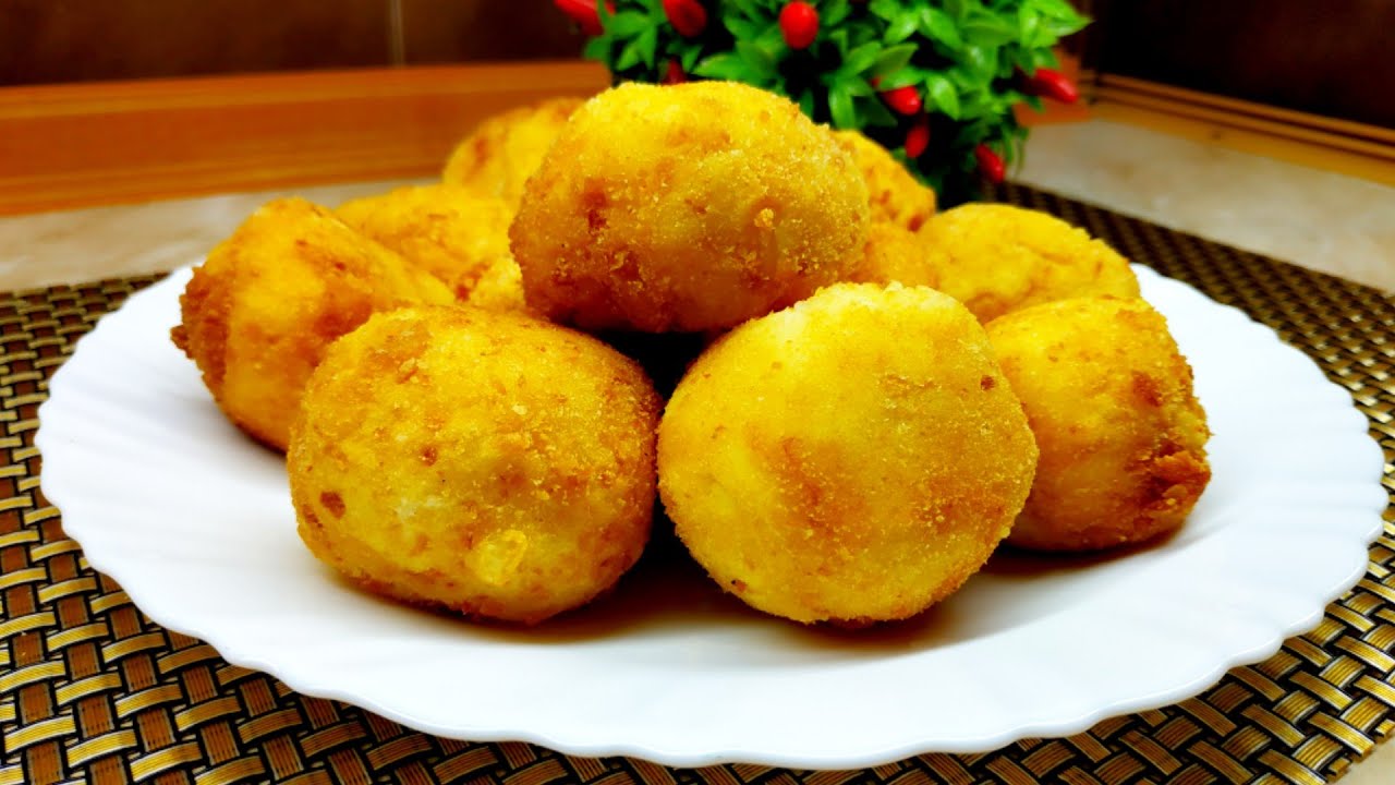 Potato balls with cheese. Appetizer easy recipe. #113