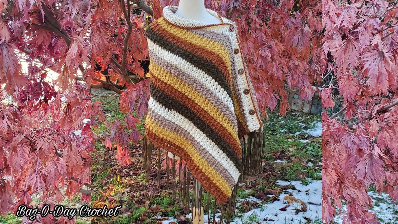 How To Crochet A Poncho or Rectangle Shawl - A Kind Of Magic