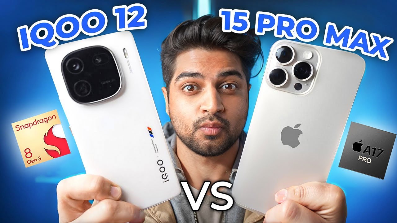iQOO 12 Vs iPhone 15 Pro Max Performance Test | Gaming | Editing | Mohit Balani