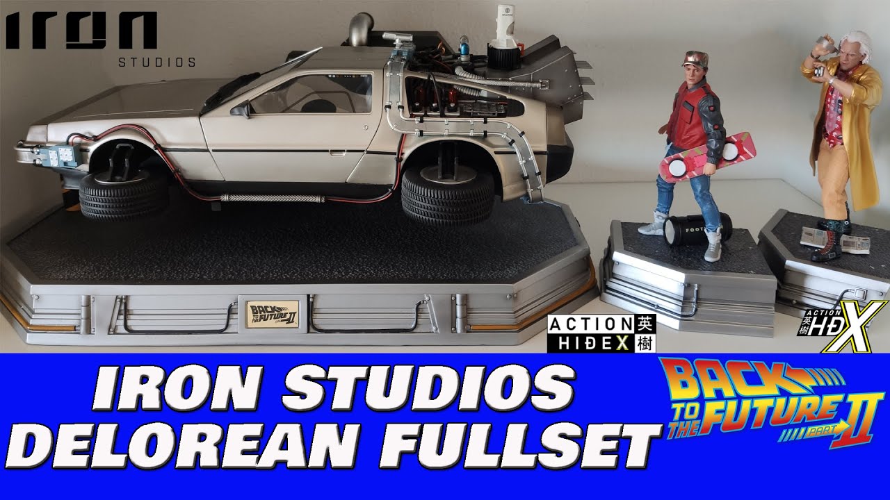#018 ActionHidex Unboxing Review Delorean Fullset Iron Studios Marty McFly Doc Brown