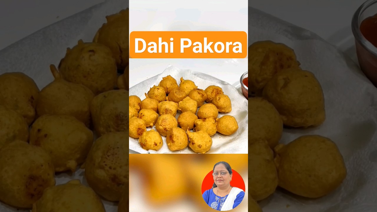 Dahi pakora recipe | #recipe #cooking #pakora #snacks #youtubeshorts #pakoda #food #breakfast