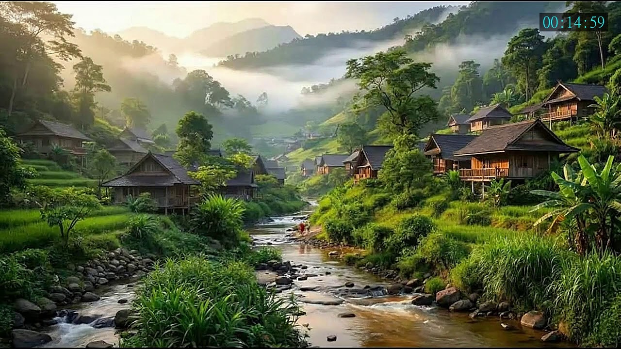 No Ads 4K HDR Peaceful River Nature Soundscape for Deep Sleep