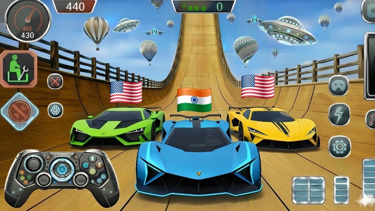 Mega Ramp Monster Car Racing 3D - Extreme Car Stunts - Android Gameplay