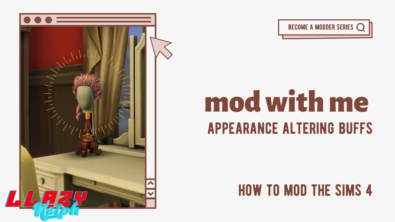 Make a Sims 4 Mod with Me: Appearance Altering Buffs (Dandy's Powdered Wigs)