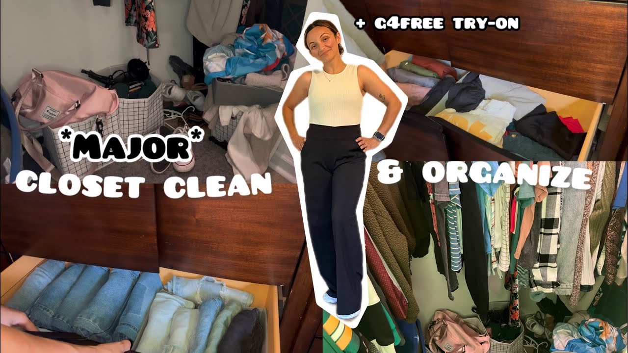 *Major* Closet Clean & Declutter (REALISTIC) + G4Free Activewear Try-On