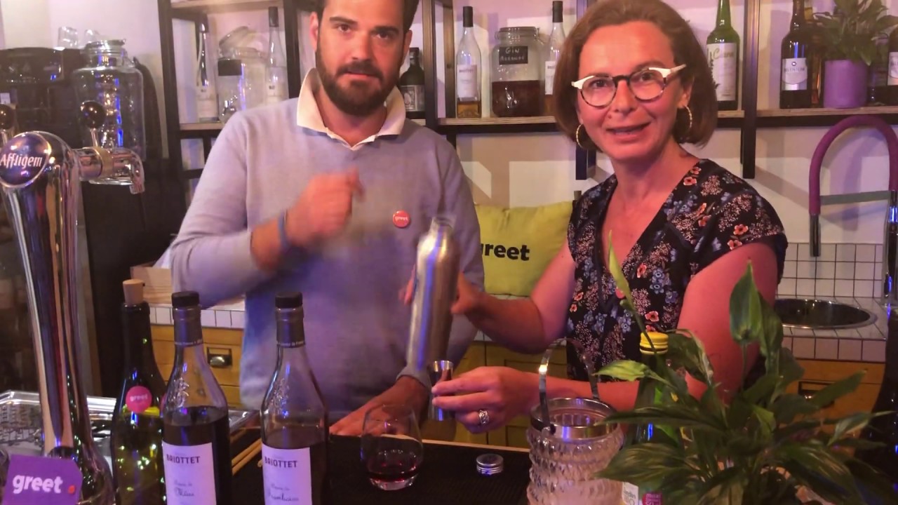 Briottet - Cocktail au Greet à Beaune à base de Liqueurs de Mûre et de Framboise Briottet