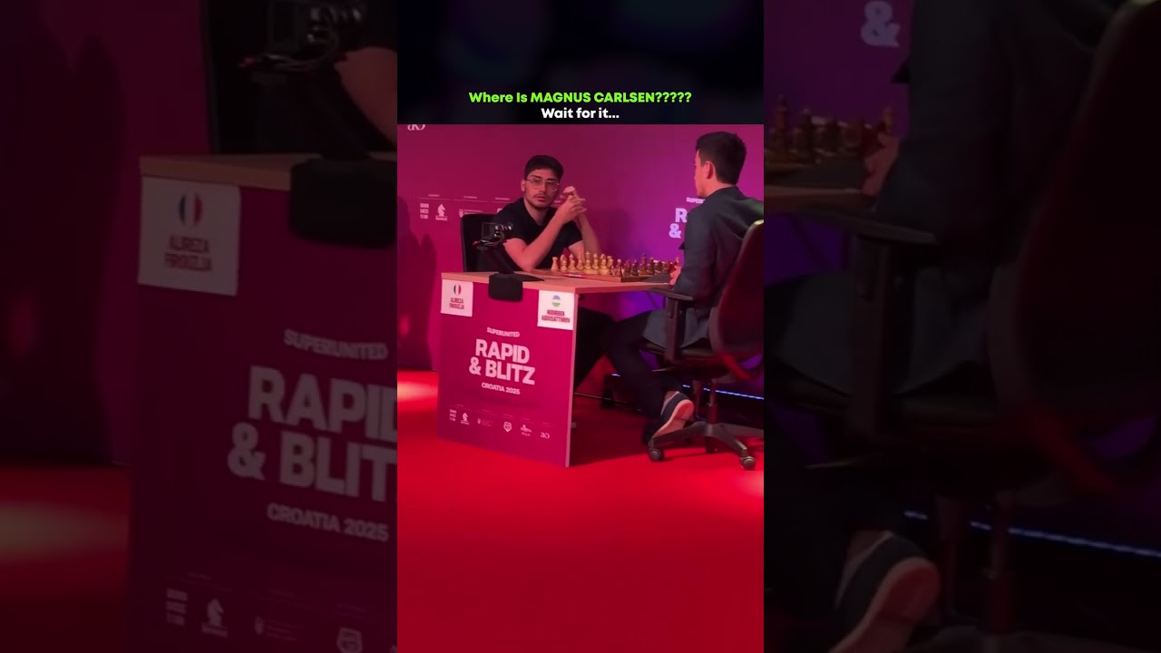 Where is Magnus? Wait for it... 😱♟️ Magnus Carlsen Entry &ndash; You Won&rsquo;t Expect This! 😳 #teammagnus