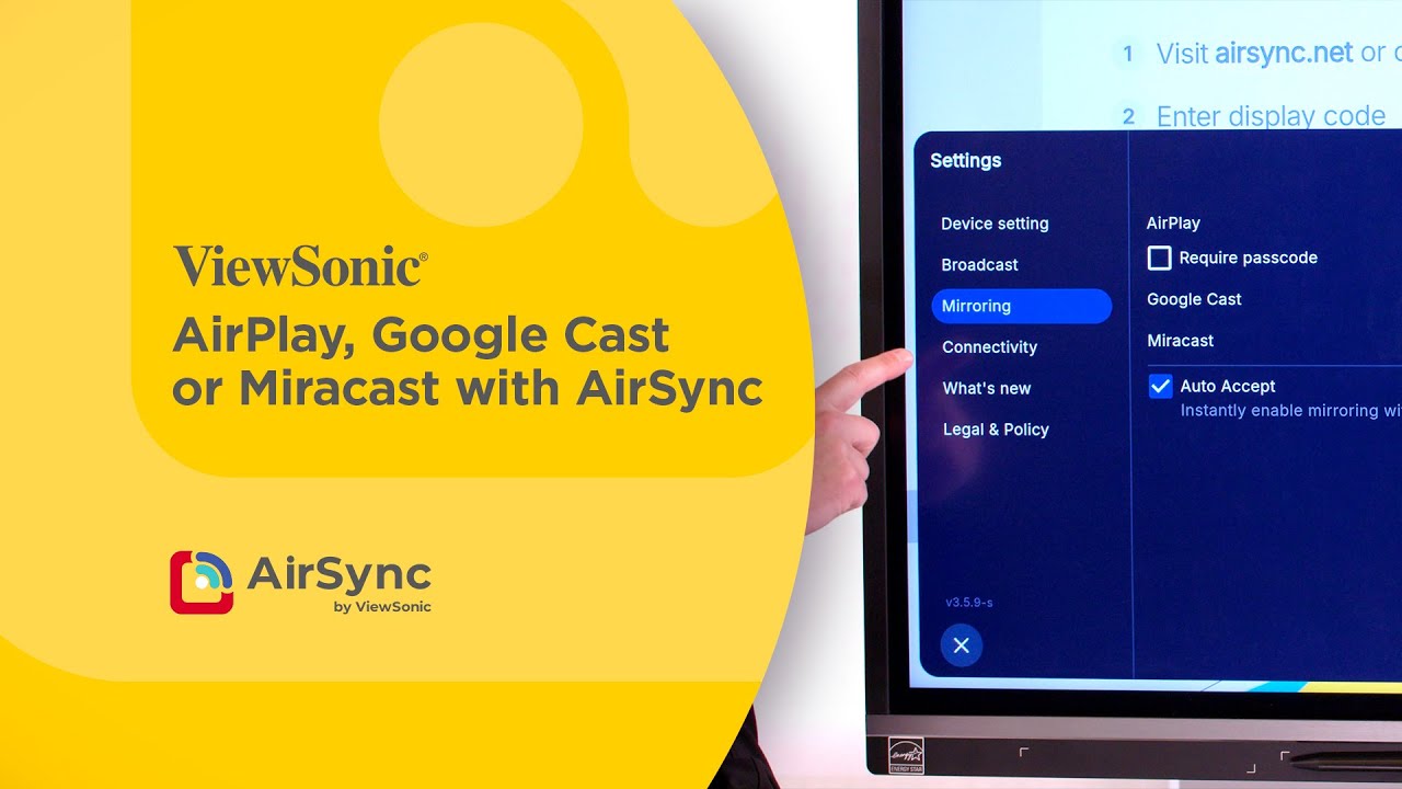 AirSync Compatibility with AirPlay, Google Cast and Miracast