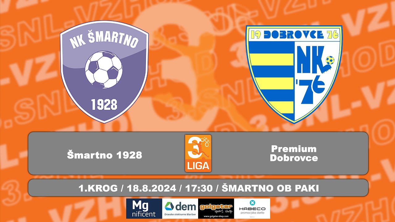 Šmartno 1928 - Premium Dobrovce | 3.SNL-Vzhod