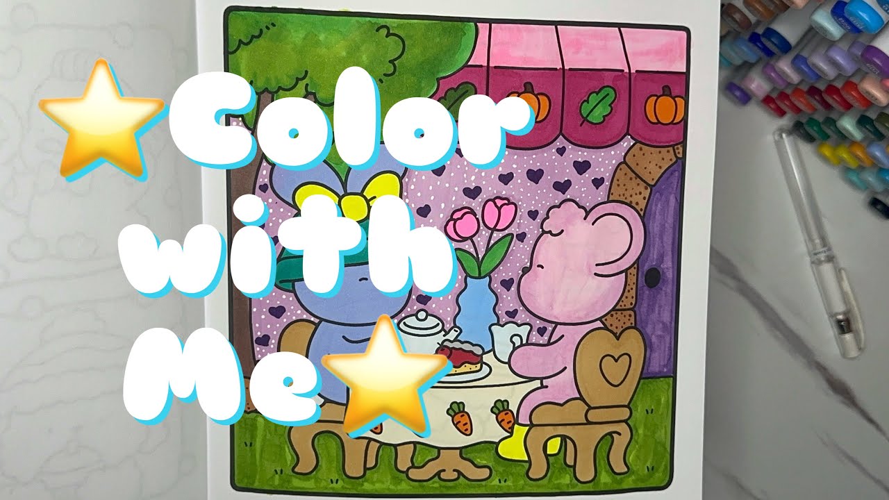 ⭐️Color with Me⭐️ Cozy Buddies by Coco Wyo #adultcoloring #copic #colorwithme #cocowyo