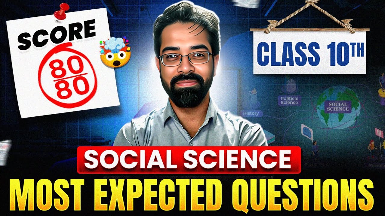 🎯📚 Score 80/80 in SST | Class 10th Board Most Expected Questions 🔥