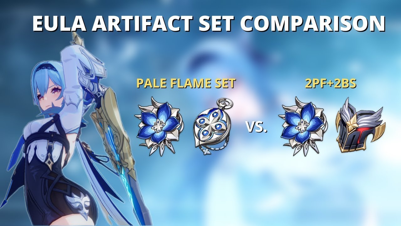 4Pc Pale Flame Set VS 2Pc Bloodstained & 2Pc Pale Flame - Eula Artifact Comparison - Genshin Impact