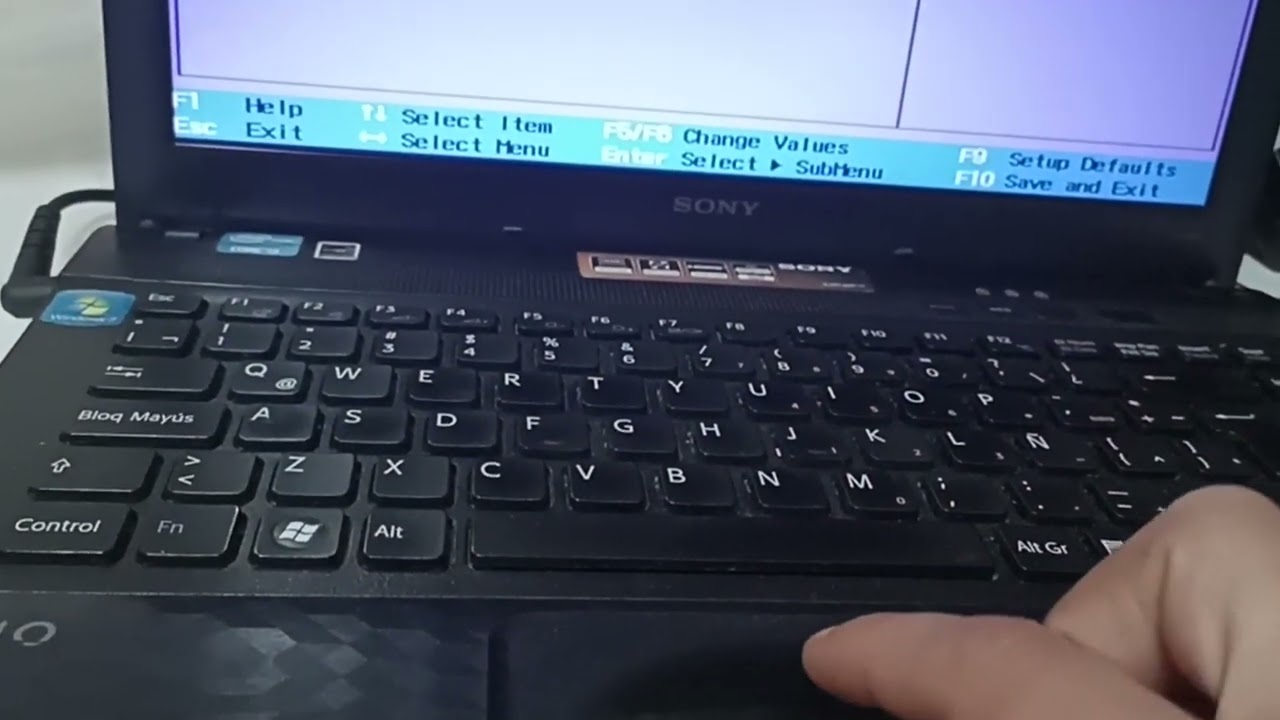 Configuración de la BIOS Sony Vaio - UTPL