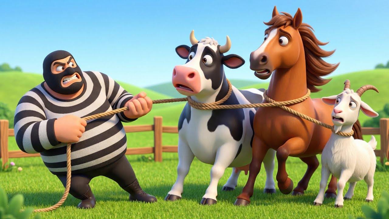 Old MacDonald Checks His Farm at Night 🌙 | Sweet Bedtime Story for Kids 🐄🐎