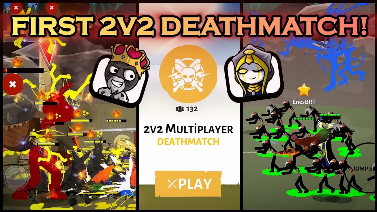 NEW 1V1 & 2V2 DEATHMATCH MODES! MY FIRST 5 2V2 RANKED DM MATCHES In Stick War: Saga New Update!