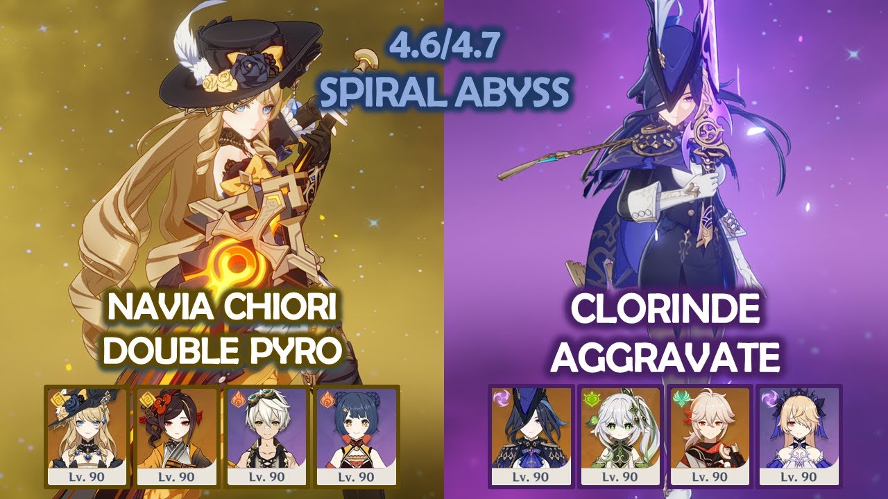 Navia Chiori & Clorinde Aggravate - 4.6 Spiral Abyss - Genshin Impact