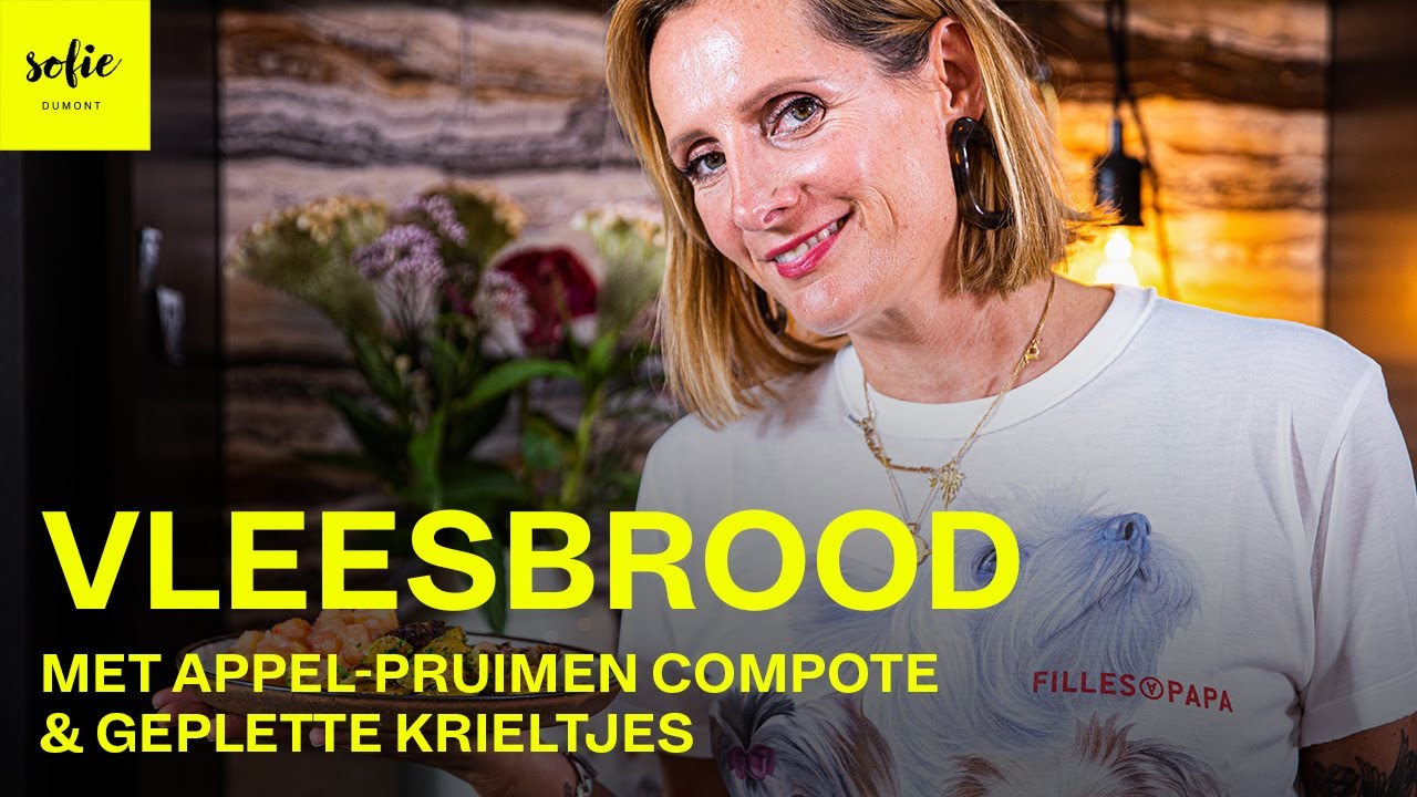 Klassiek vleesbrood met appel-pruimen compote en geplette krieltjes | Sofie Dumont