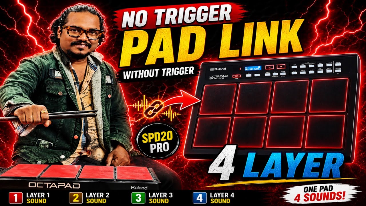 Octapad Link With Out Trigger || 4 Layer Spd 20 pro Octapad #spd20pro #octapad #patch