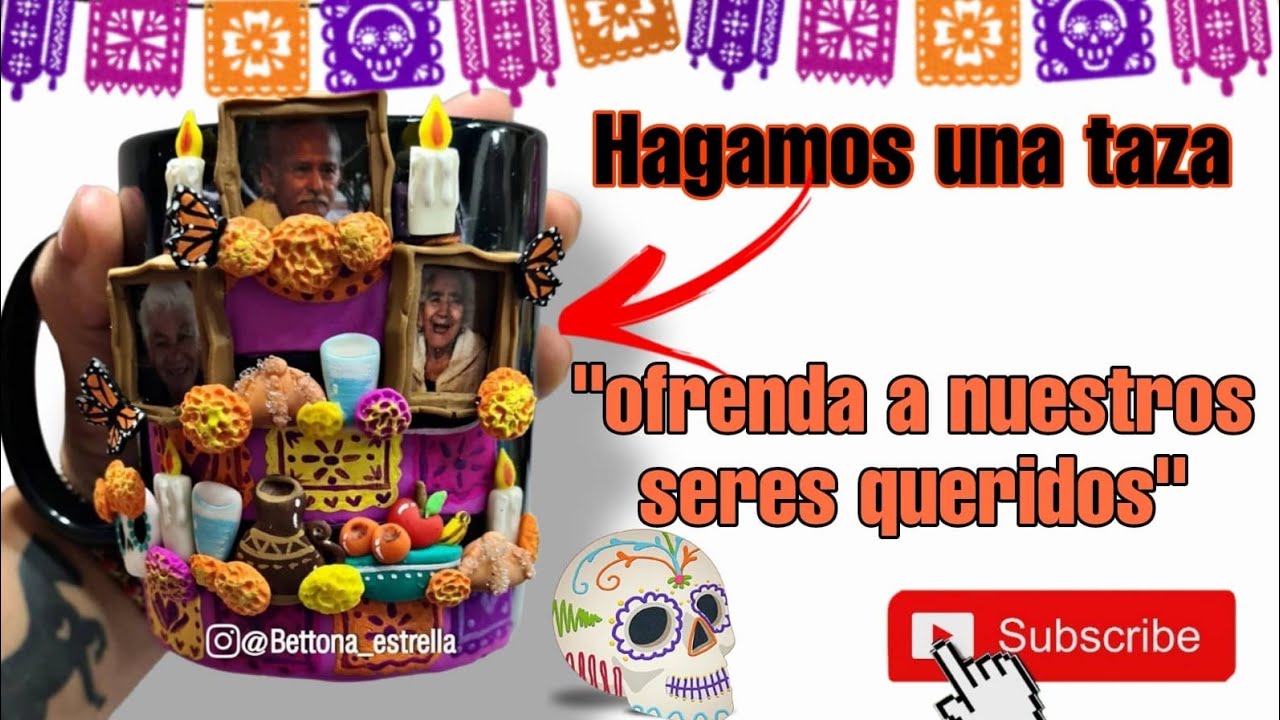 taza ofrenda altar de muertos