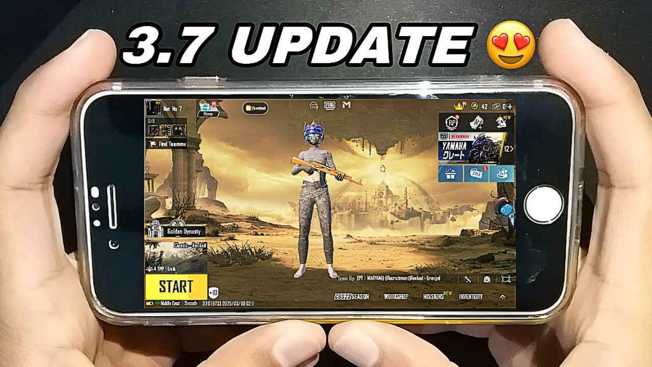 New 3.7 update🔥gameplay | iPhone 7 update 3.7 gameplay🥵| PUBGM