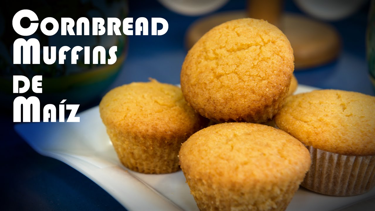 Cornbread Muffins de Maiz, Auténticos, Receta Americana
