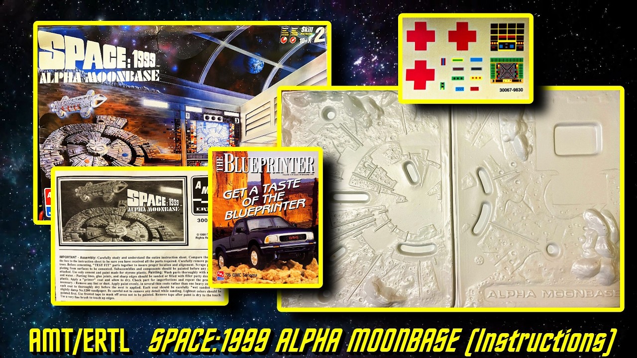 AMT/ERTL SPACE:1999 Moonbase Alpha Model with Command Center (Instructions, Paint and Decal Guides)