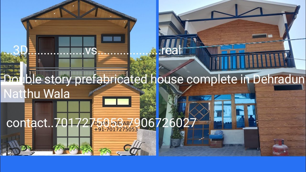 Double storey prefabricated house agar aap Apne Ghar Ki Chhat per ya ko Tej banvana chahte ho