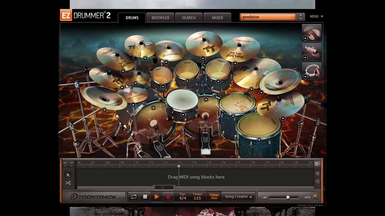 Meshuggah Bleed only drums midi backing track