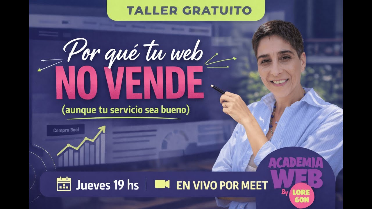 🔴 EN VIVO | Taller gratuito  -  Por qué tu web NO vende