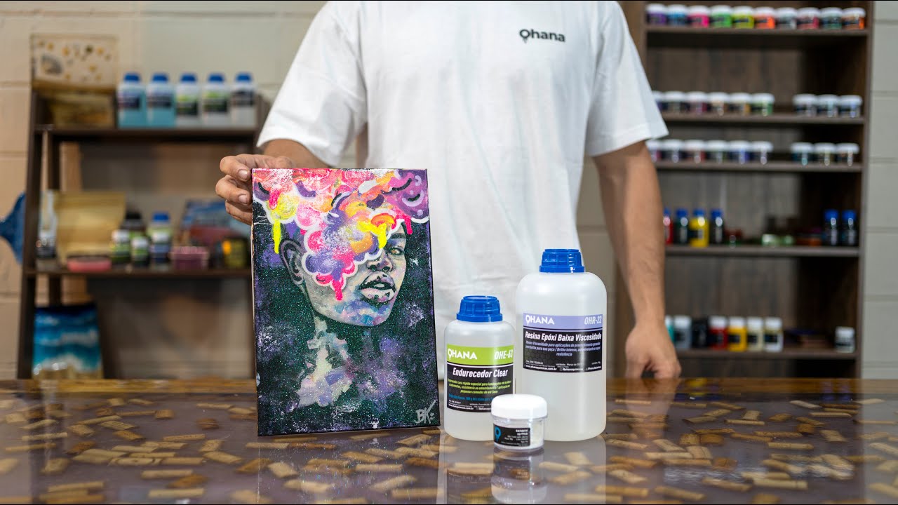 Quadro com resina epóxi - Passo a Passo com todas dicas e produtos Necessários.