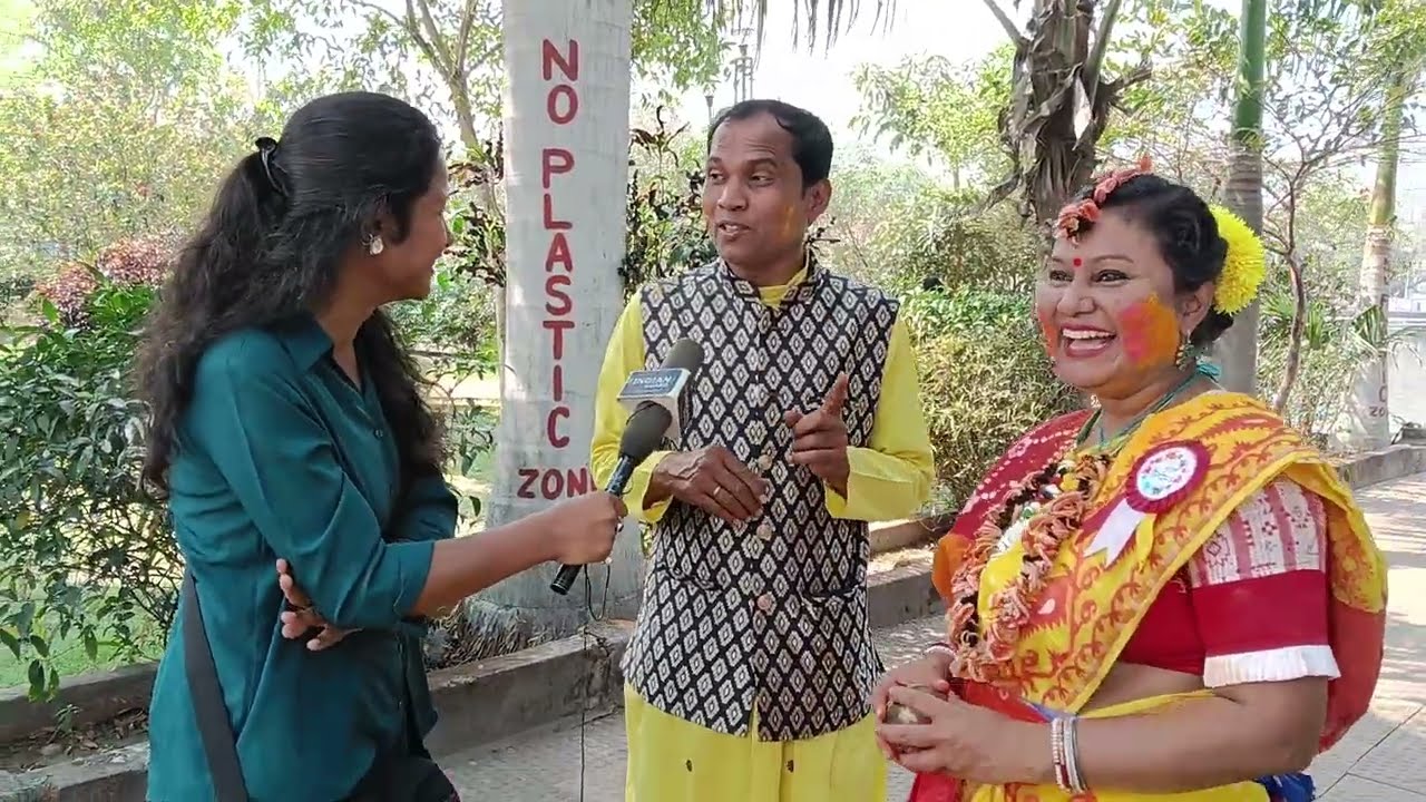 पत्नी को कोई शक नहीं,शरीफ पति,रंगों के बीच रिश्ते का विश्वास,Viral वीडियो Chandan Studio,Dol Utsav 