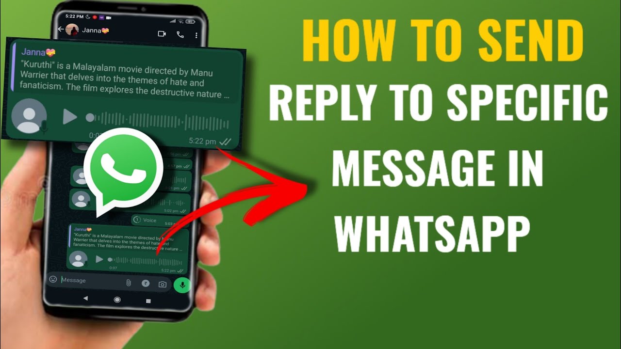 How To Send Reply To Specific Message In Whatsapp Group Or Chat | English