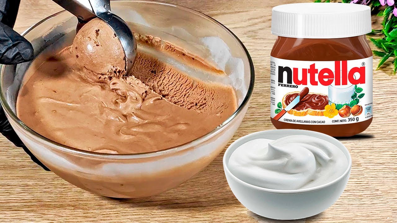 Делаю самое вкусное мороженое за 3 минуты! Только Nutella и сливки! Очень легкий рецепт!