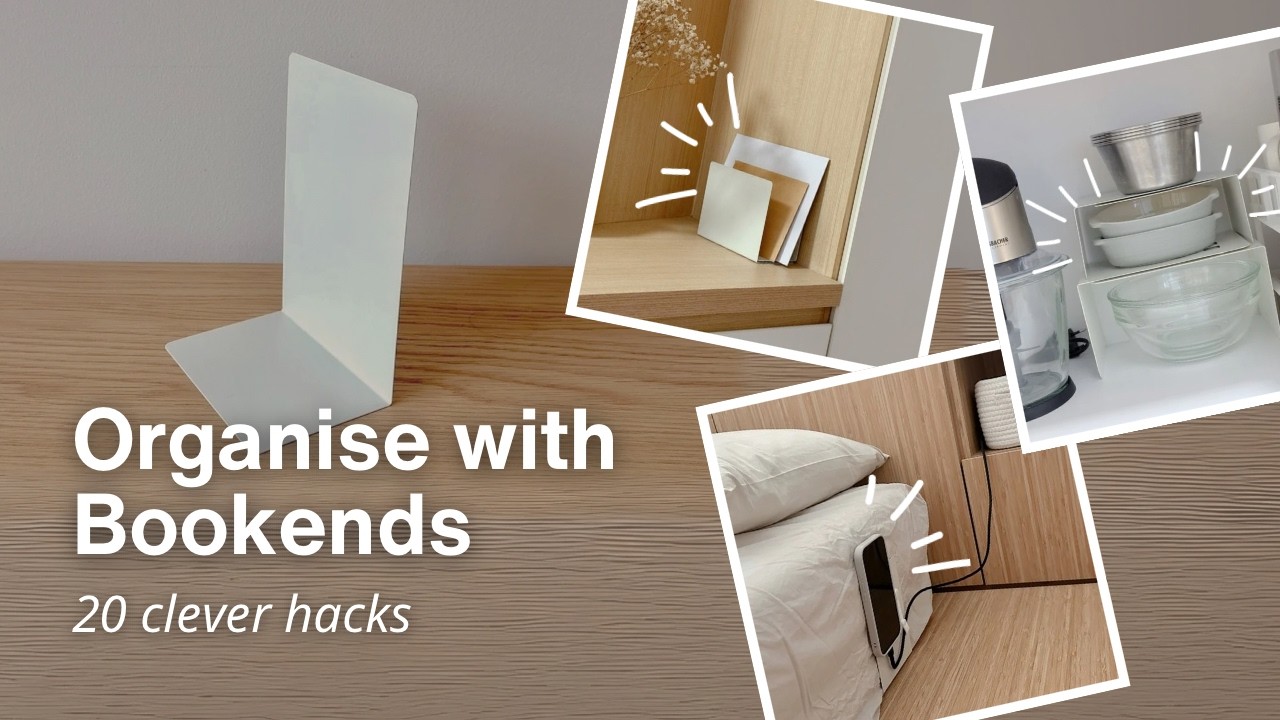 20 clever bookend ideas to tidy up your home | Daiso & MUJI organising hacks