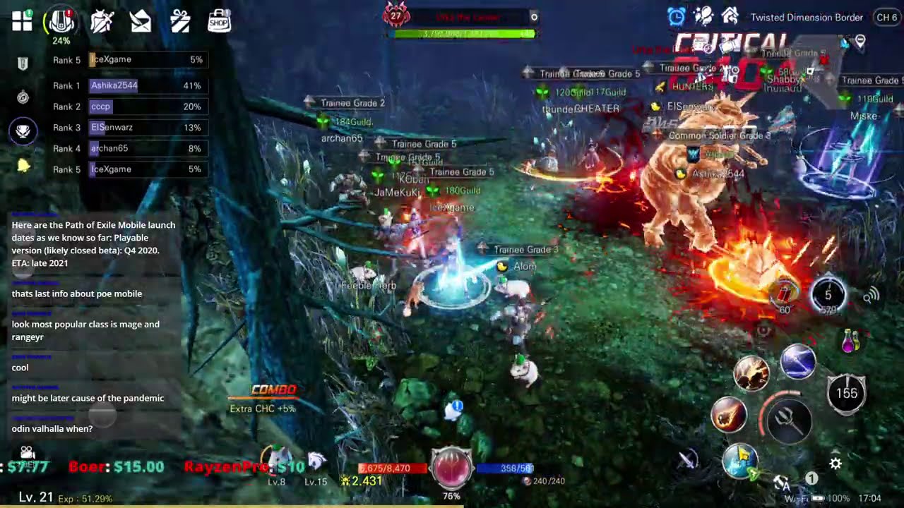 Bless Mobile Field Boss GamePlay