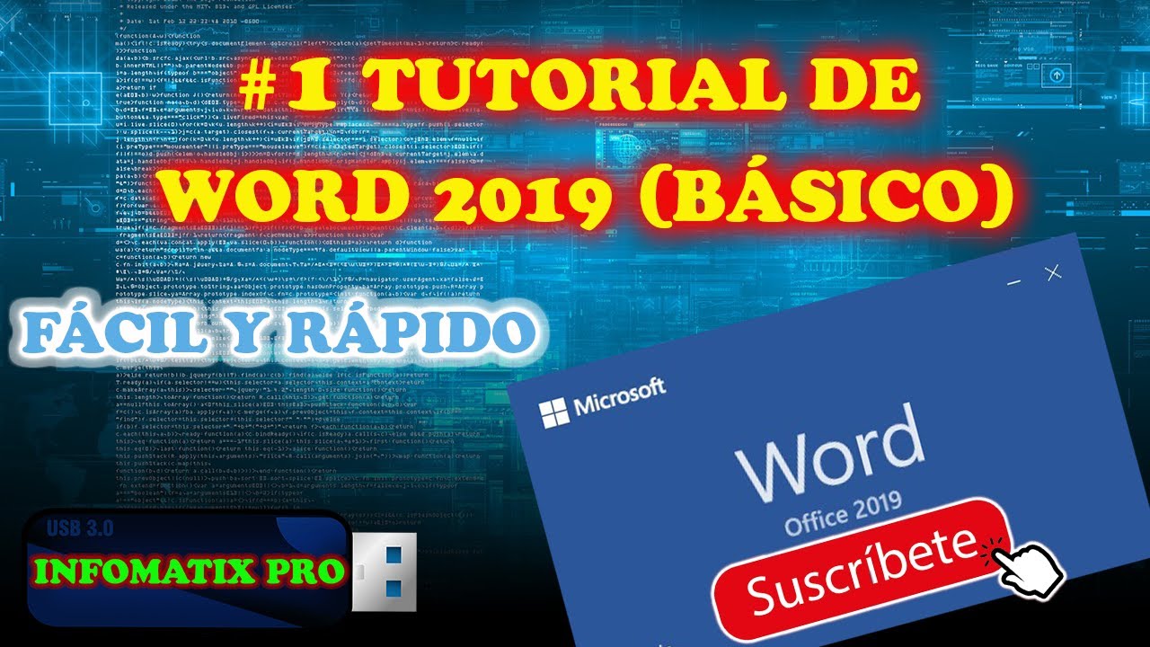 #1 TUTORIAL DE WORD 2019 (BÁSICO)  ABRIR WORD Y PARTES PRINCIPALES