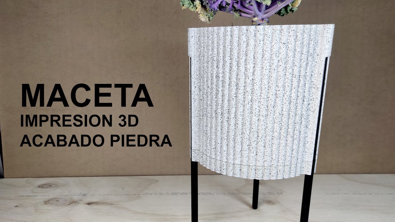 Maceta con acabado Piedra || Impresión 3D