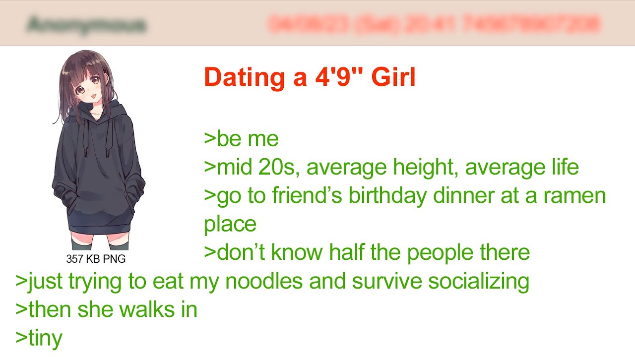 Tall Anon Falls in Love with a Small 4'9 Girl | 4Chan Greentext Stories
